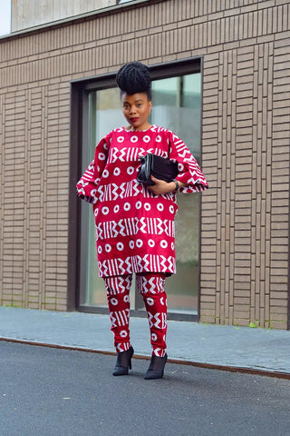 Kemi Two Piece Burgundy Set