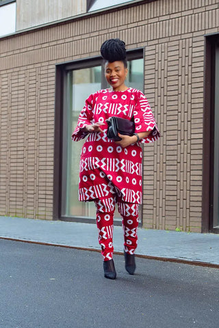 Kemi Two Piece Burgundy Set