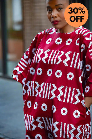 Kemi Two Piece Burgundy Set