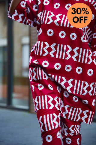 Kemi Two Piece Burgundy Set