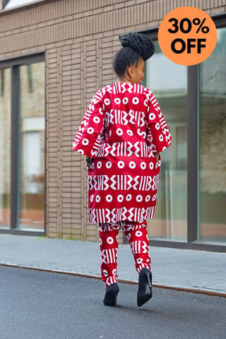 Kemi Two Piece Burgundy Set