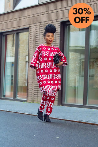 Kemi Two Piece Burgundy Set