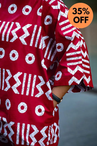 Kemi Two Piece Burgundy Set