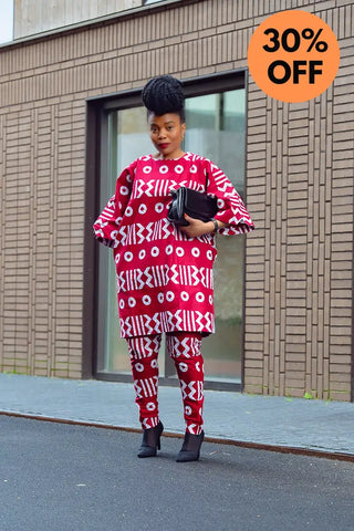 Kemi Two Piece Burgundy Set