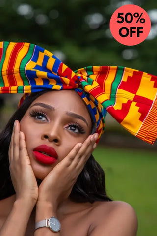 Kente African Print Wired Headwrap
