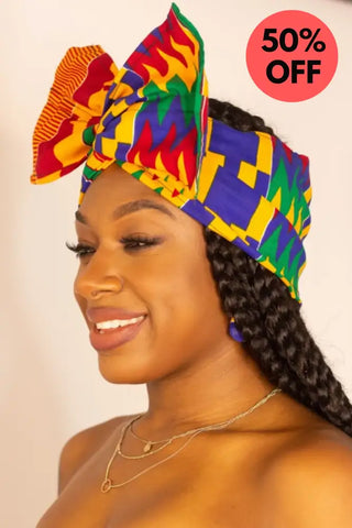 Kente African Print Wired Headwrap