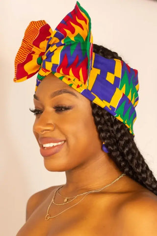 Kente African Print Wired Headwrap