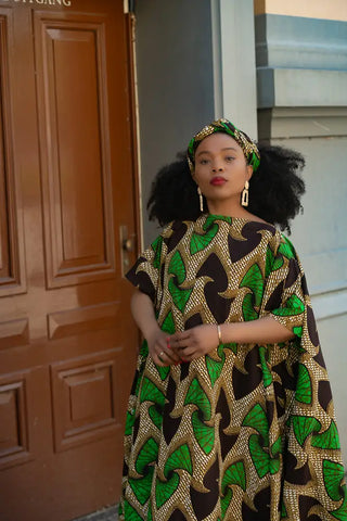 Kenya Green And Black Hi Low Dress Women’s Dress