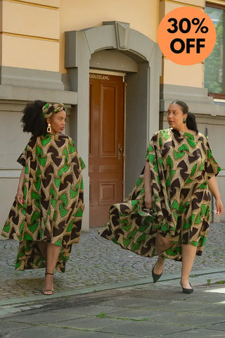 Kenya Green And Black Hi Low Dress Women’s Dress