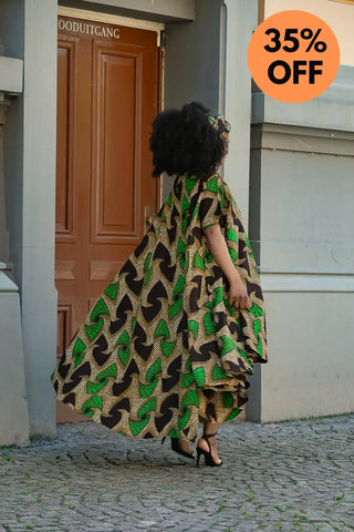 Kenya Green And Black Hi Low Dress Women’s Dress