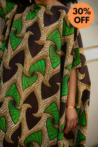 Kenya Green And Black Hi Low Dress Women’s Dress