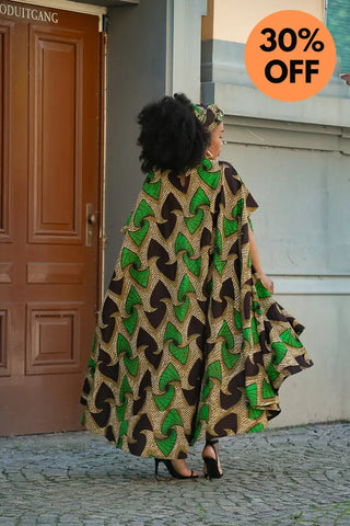 Kenya Green And Black Hi Low Dress Women’s Dress