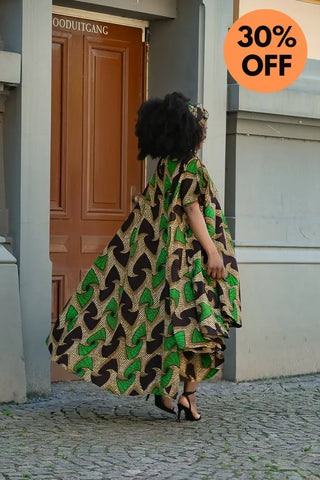 Kenya Green And Black Hi Low Dress Women’s Dress