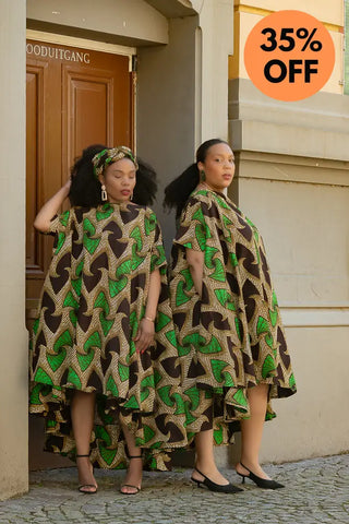 Kenya Green And Black Hi Low Dress Women’s Dress