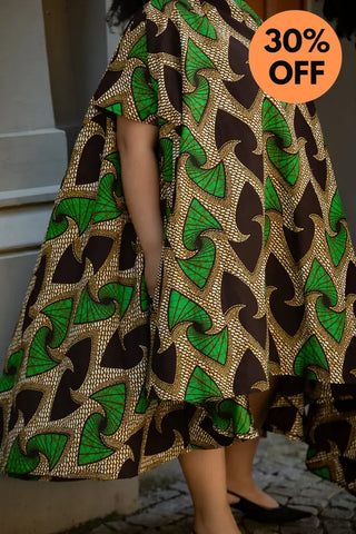 Kenya Green And Black Hi Low Dress Women’s Dress