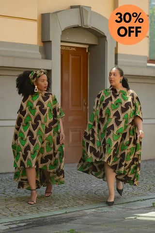 Kenya Green And Black Hi Low Dress Women’s Dress