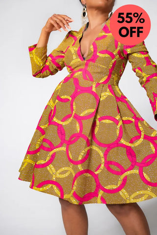 Kiara V-Neck Dress Clothing