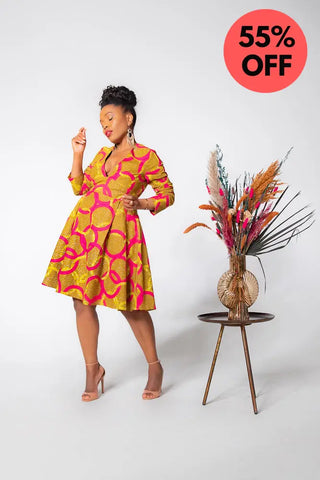 Kiara V-Neck Dress Clothing