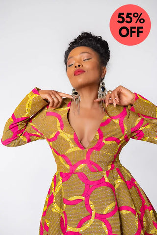 Kiara V-Neck Dress Clothing