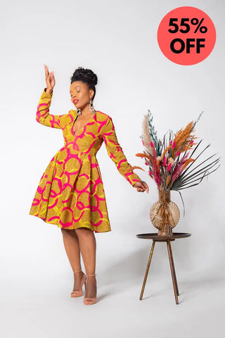 Kiara V-Neck Dress Clothing