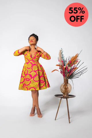 Kiara V-Neck Dress Clothing