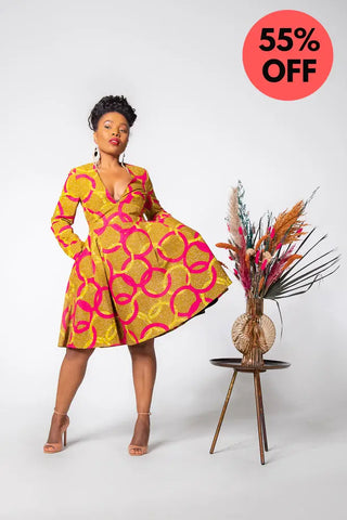 Kiara V-Neck Dress Clothing