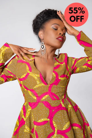 Kiara V-Neck Dress Clothing