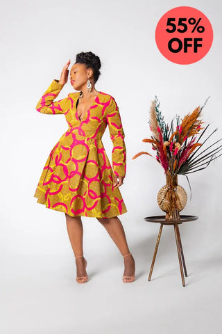 Kiara V-Neck Dress Clothing