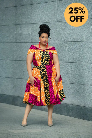 LARA MIDI SHOULDER DRESS Women’s Dress