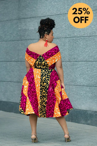 LARA MIDI SHOULDER DRESS Women’s Dress