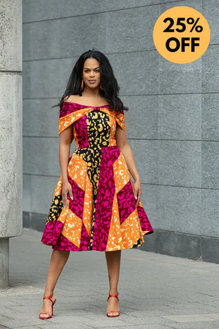 LARA MIDI SHOULDER DRESS Women’s Dress