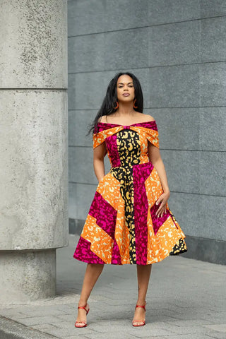 LARA MIDI SHOULDER DRESS Women’s Dress