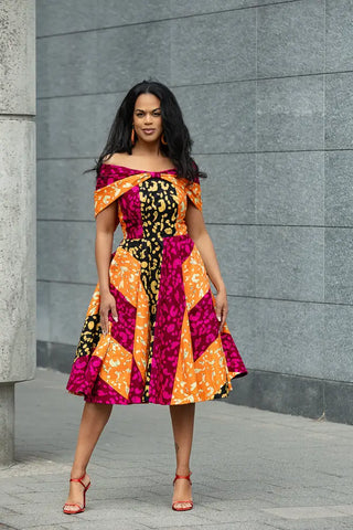 LARA MIDI SHOULDER DRESS Women’s Dress