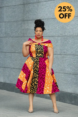 LARA MIDI SHOULDER DRESS Women’s Dress