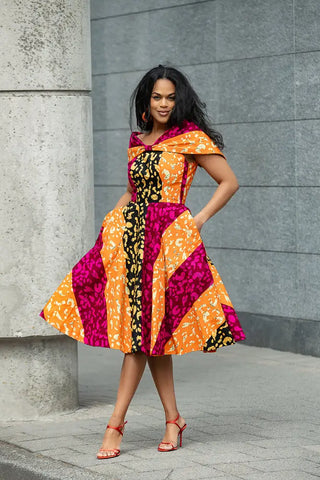 LARA MIDI SHOULDER DRESS Women’s Dress