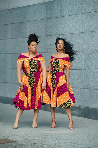 LARA MIDI SHOULDER DRESS Women’s Dress