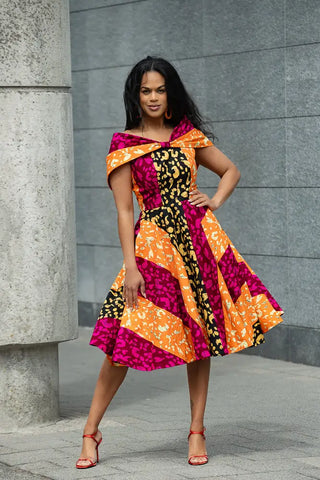 LARA MIDI SHOULDER DRESS Women’s Dress