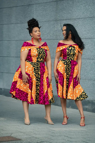 LARA MIDI SHOULDER DRESS Women’s Dress