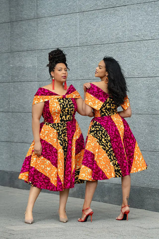 LARA MIDI SHOULDER DRESS Women’s Dress