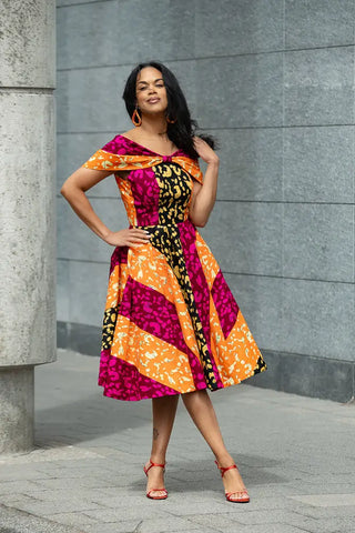 LARA MIDI SHOULDER DRESS Women’s Dress