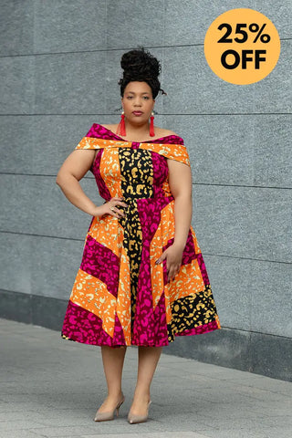 LARA MIDI SHOULDER DRESS Women’s Dress