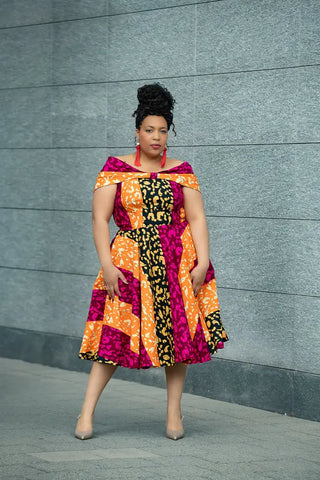 LARA MIDI SHOULDER DRESS Women’s Dress