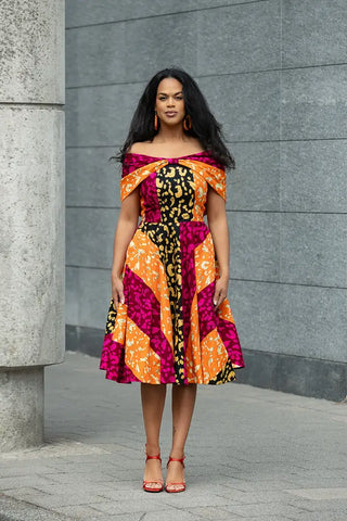 LARA MIDI SHOULDER DRESS Women’s Dress