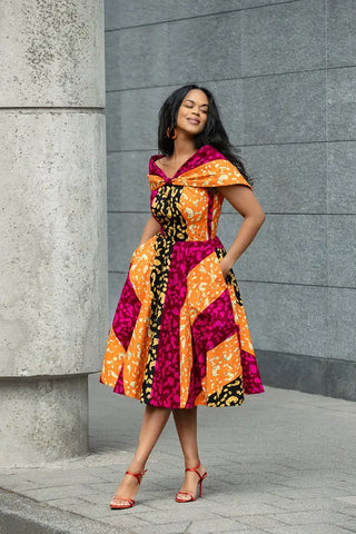 LARA MIDI SHOULDER DRESS Women’s Dress