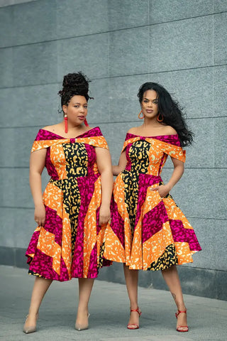 LARA MIDI SHOULDER DRESS Women’s Dress