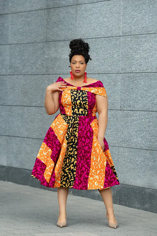 LARA MIDI SHOULDER DRESS Women’s Dress