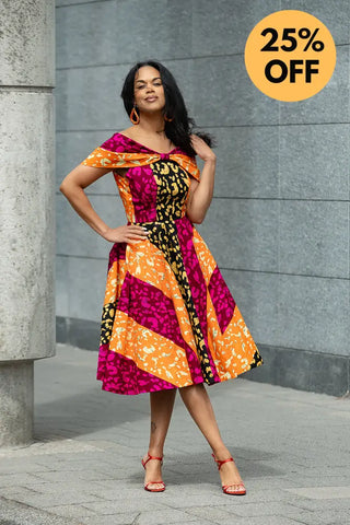 LARA MIDI SHOULDER DRESS Women’s Dress