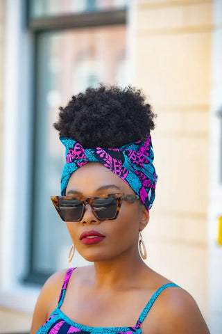 Leena Blue And Pink Flare Top Women’s Dress