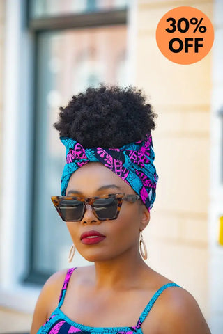 Leena Blue And Pink Flare Top Women’s Dress