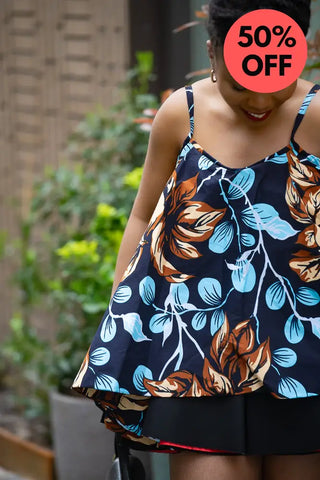 Leena Floral Flare Top Apparel & Accessories